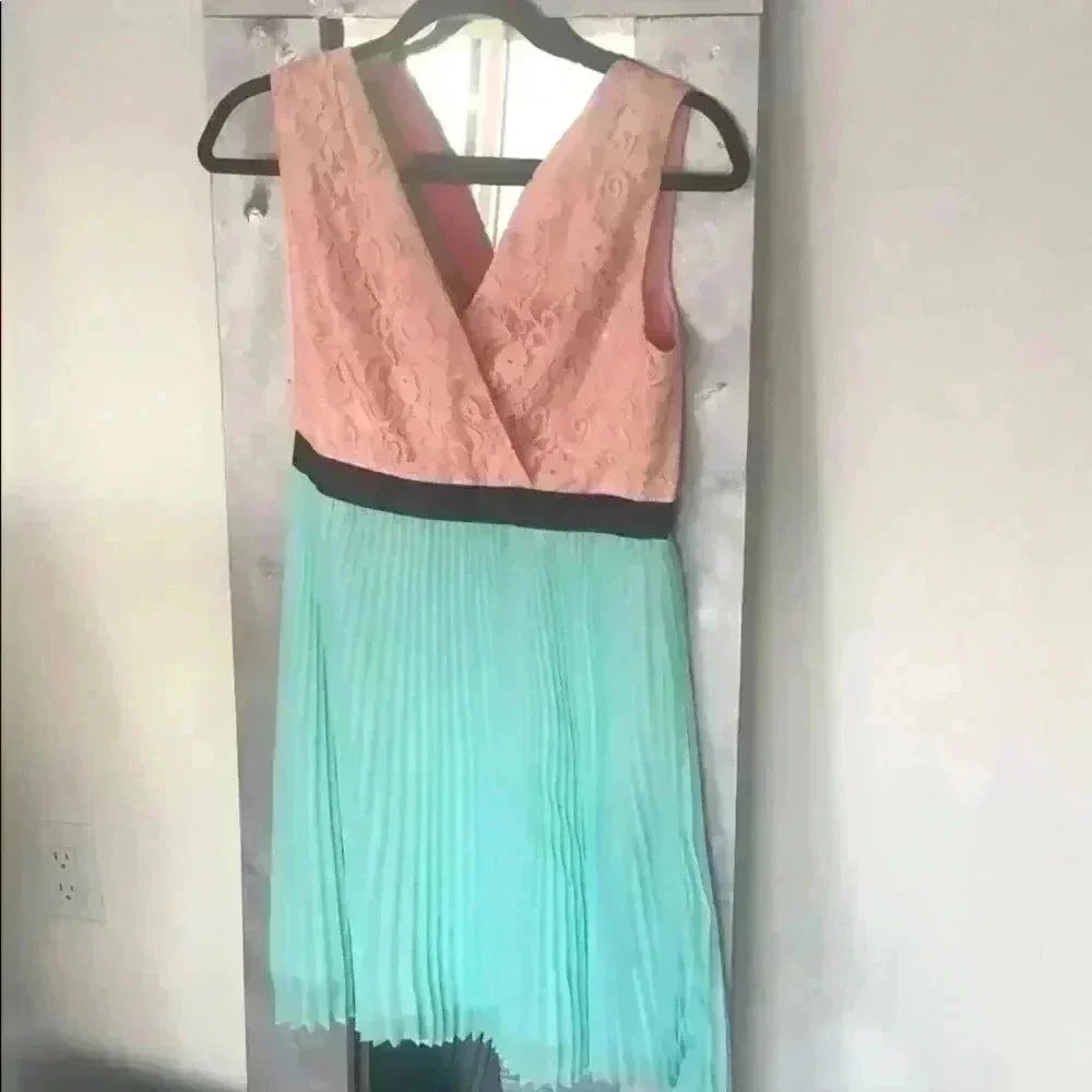 ✨🆕MAX and Cleo🆕✨ | Light pink and blue  formal accordion dress - Picture 5 of 5